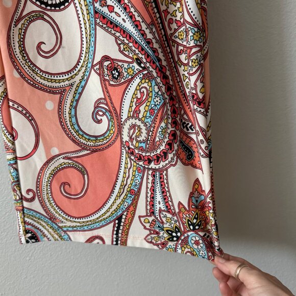 Melissa Paige‎ Colorful Pull On Paisley Palazzo Pants Size L - Picture 5 of 9